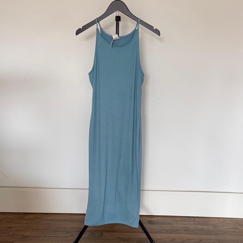 Light Blue Women's Tank Midi Dress
